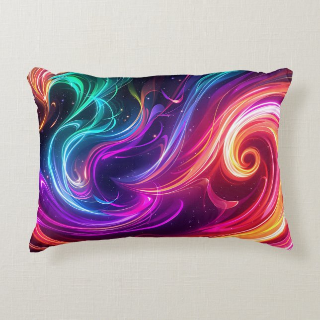 Cosmic Flowing Swirls Dekokissen (Vorderseite)