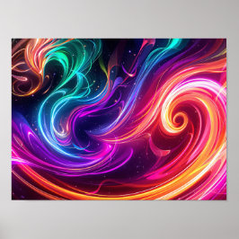 Cosmic Flowing Swirls Poster