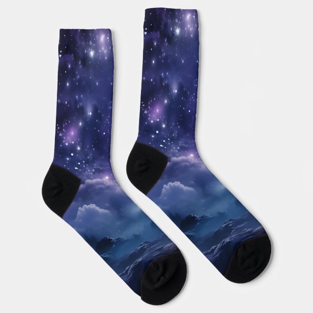 Cosmic Forest Night Sky Socken (Rechts)