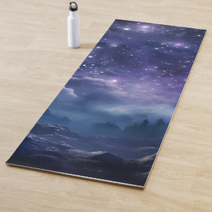 Cosmic Forest Night Sky Yogamatte