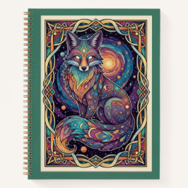 Cosmic Fox Galaxy Zentangle Spirit Journal Notizbuch