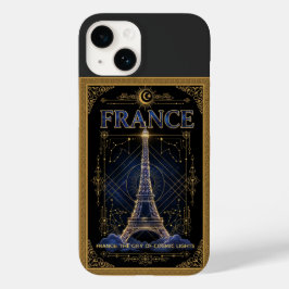Cosmic France Eiffel Tower Celestial Art Case-Mate iPhone 14 Hülle