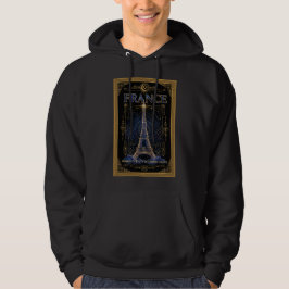 Cosmic France Eiffel Tower Celestial Art Hoodie