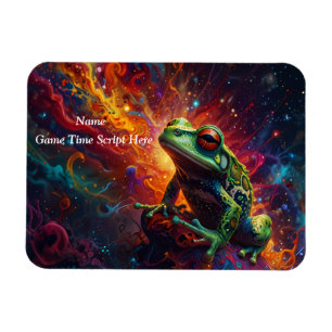 Cosmic Frog Art Print Vibranly Psychedelic Design Magnet