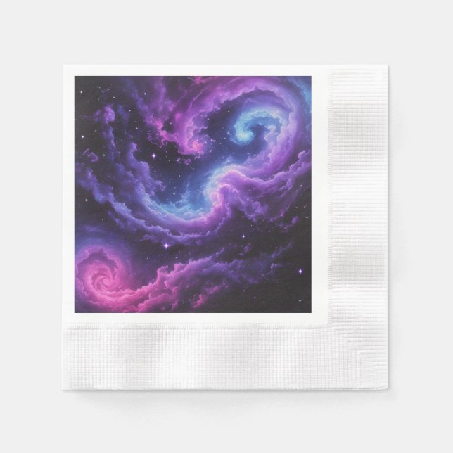Cosmic Galaxy Nebula Abstract Space Art Design Serviette (Vorderseite)
