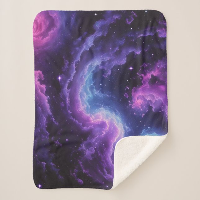 Cosmic Galaxy Nebula Abstract Space Art Design Sherpadecke (Vorderseite)