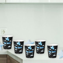 Cosmic Galaxy Night Blue Balloons Babydusche Niedl