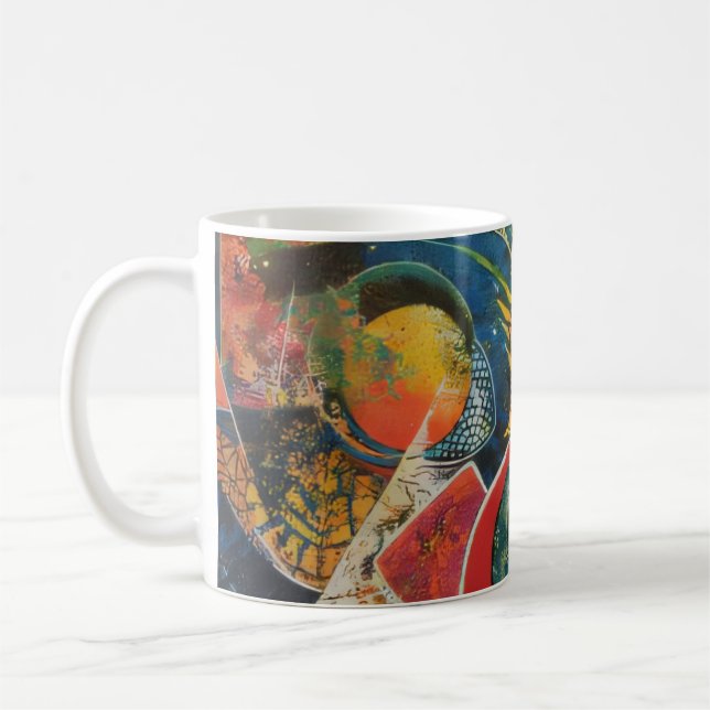 Cosmic Garden Abstract Art Coffee Mug Kaffeetasse (Links)
