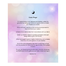 Cosmic Gebet Poster Wall Art