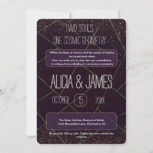 Cosmic Geometry Wedding Alternative Astrologie Einladung
