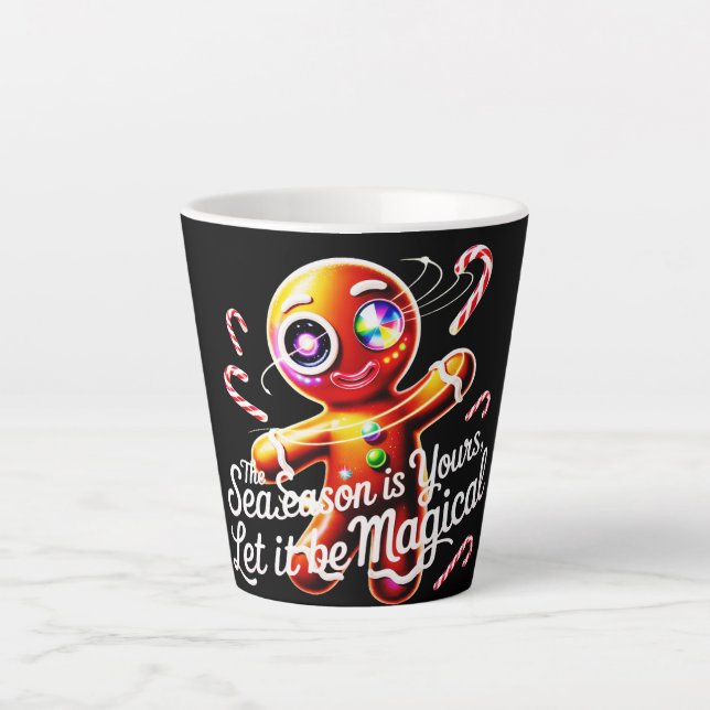 Cosmic Gingerbread Latte Mug Magical Christmas Milchtasse (Vorderseite)