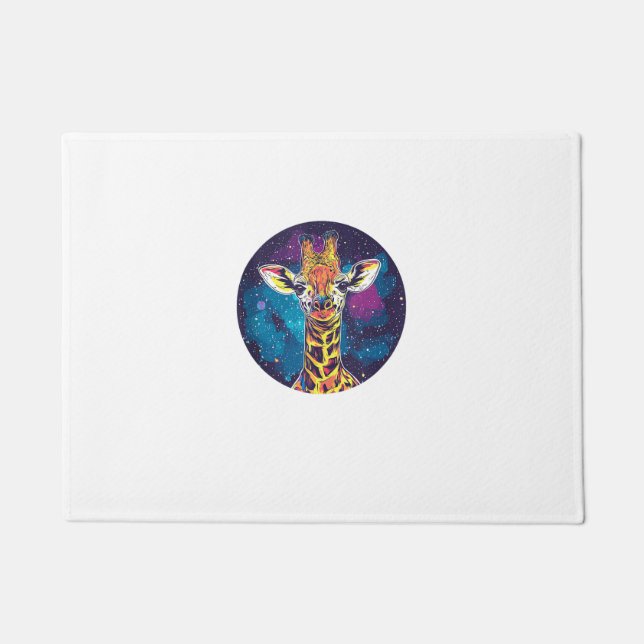 Cosmic Giraffe Universe Adventure Fußmatte (Vorderseite)