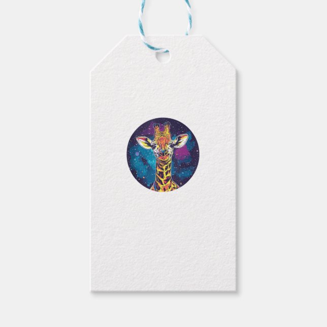 Cosmic Giraffe Universe Adventure Geschenkanhänger (Vorderseite)