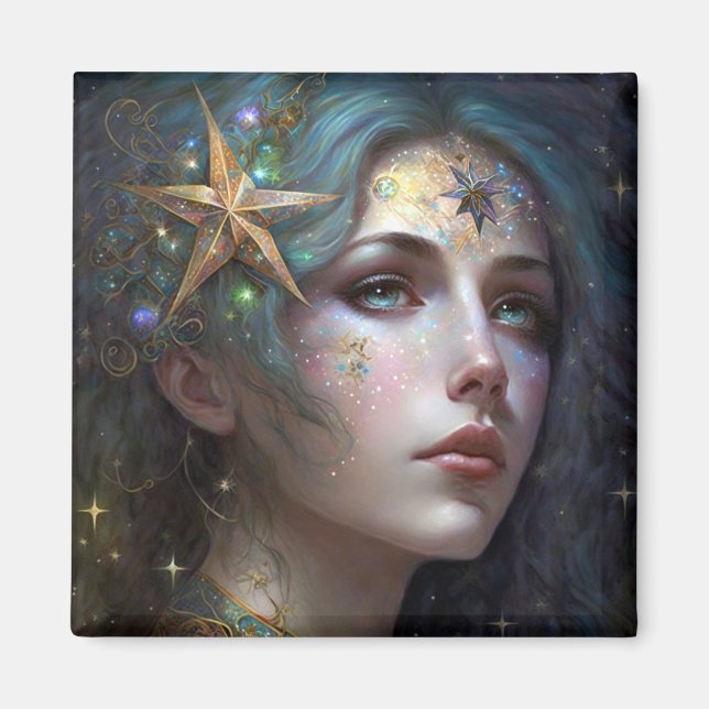 Cosmic Goddess Fantasy Art Magnet (Vorne)