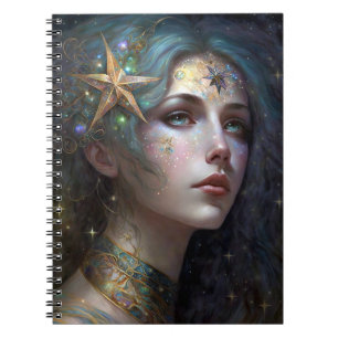 Cosmic Goddess Fantasy Art Notebook Notizblock