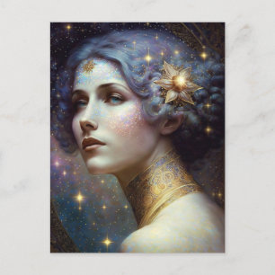 Cosmic Goddess Fantasy Postkarte