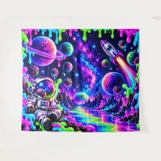 Cosmic Goo Missionskontrolle  Wandteppich