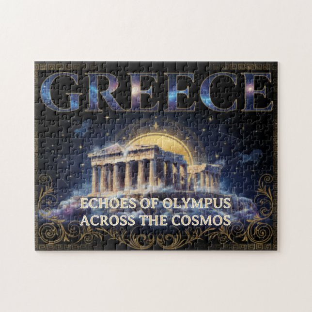 Cosmic Greece Ancient Temple Celestial Art Puzzle (Horizontal)