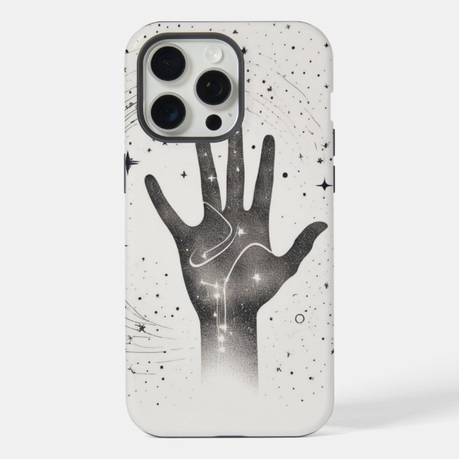 Cosmic Hand in Starry Galaxy – Surreal Spiritual S iPhone Hülle