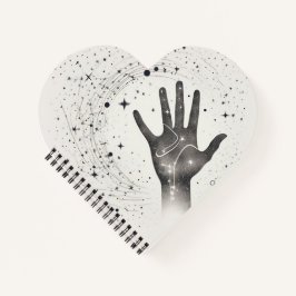 Cosmic Hand in Starry Galaxy – Surreal Spiritual S Notizbuch