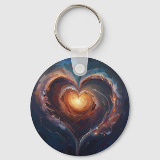 Cosmic Heart Galaxy Love Art – Universe Romance  Schlüsselanhänger