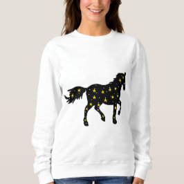 Cosmic Horse Space Stars Design – Celestial Zodiac Sweatshirt