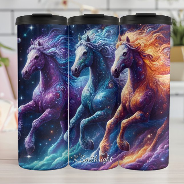Cosmic Horses Galaxy Star Gallop Thermosbecher (Von Creator hochgeladen)