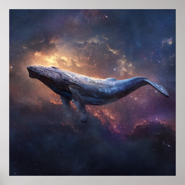 Cosmic Humpback Whale Poster (Vorne)