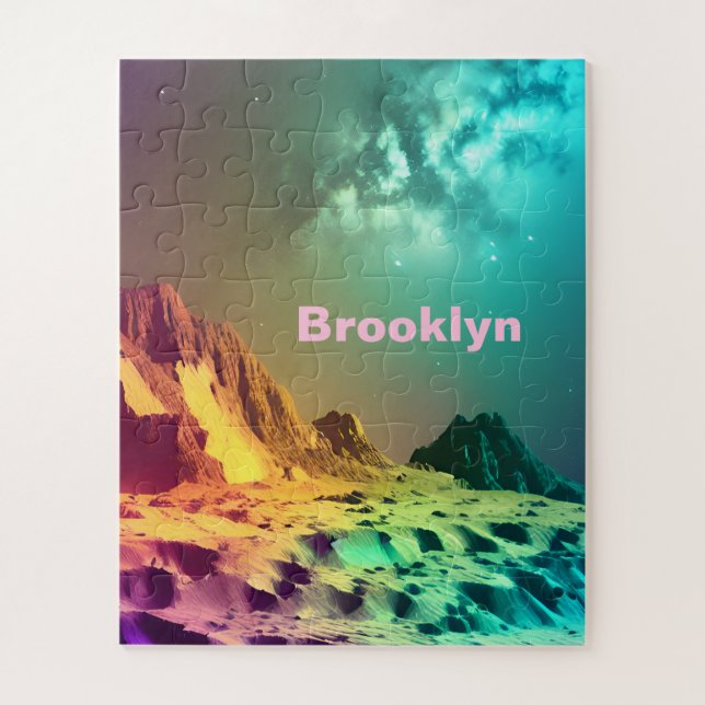 Cosmic Indigo Planet unter dem Phantastischen Univ Puzzle (Vertikal)