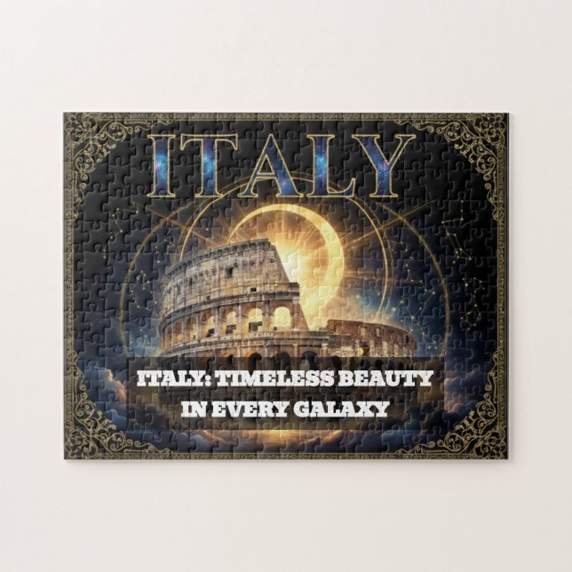 Cosmic Italy Roman Colosseum Celestial Art Puzzle (Horizontal)