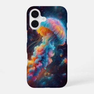 Cosmic Jellyfish Artwork iPhone 16 Hülle