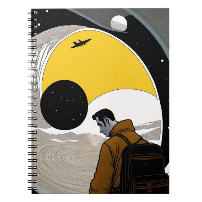 Cosmic Journey Illustration Notebook Notizblock (Vorderseite)