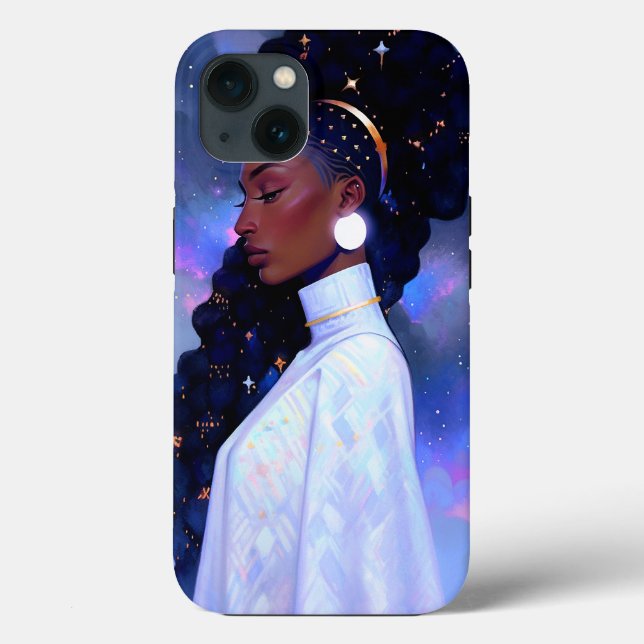 Cosmic Lady African American Fantasy Art Case-Mate iPhone Hülle (Rückseite)