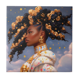 Cosmic Lady African American Fantasy Art Fliese