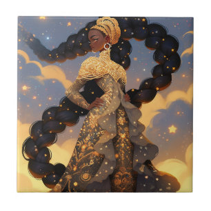Cosmic Lady African American Fantasy Art Fliese