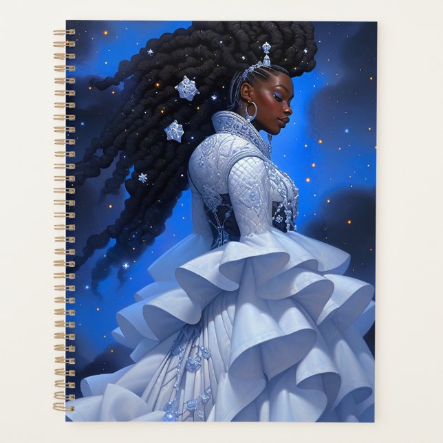 Cosmic Lady African American Fantasy Art Planer (Vorderseite)