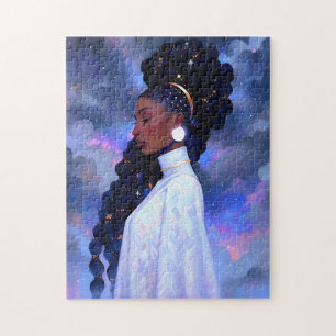 Cosmic Lady African American Fantasy Art Puzzle