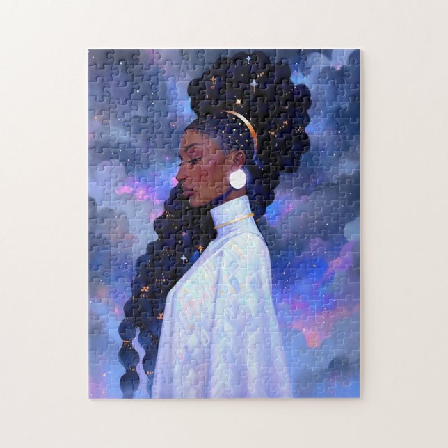 Cosmic Lady African American Fantasy Art Puzzle (Vertikal)