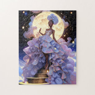 Cosmic Lady African American Fantasy Art Puzzle