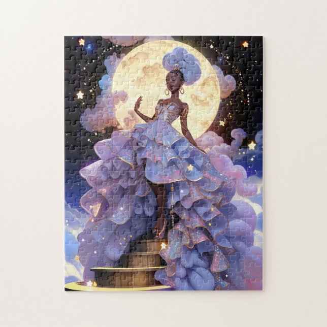 Cosmic Lady African American Fantasy Art Puzzle (Vertikal)