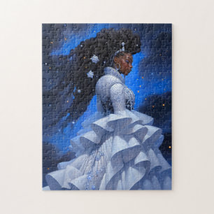 Cosmic Lady African American Fantasy Art Puzzle