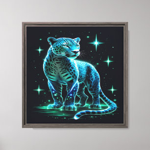 Cosmic Leopard Leinwand Wall Art - Galaxy Animal.