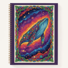 Cosmic Leviathan Whale Zentangle Galaxy Journal Notizbuch