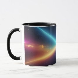 Cosmic Light Collision Glowing Space Abstract Tasse