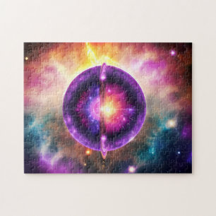 Cosmic Lila Blue Mystical Interstellary Object Puzzle