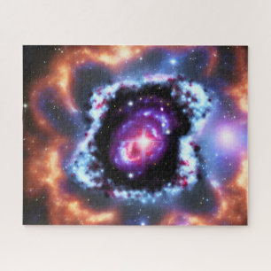 Cosmic lila-blue-pink-golden Außenlandschaft Puzzle