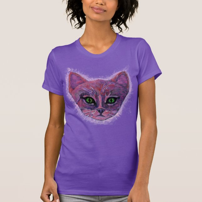 Cosmic Lila Kitten T-Shirt (Vorderseite)