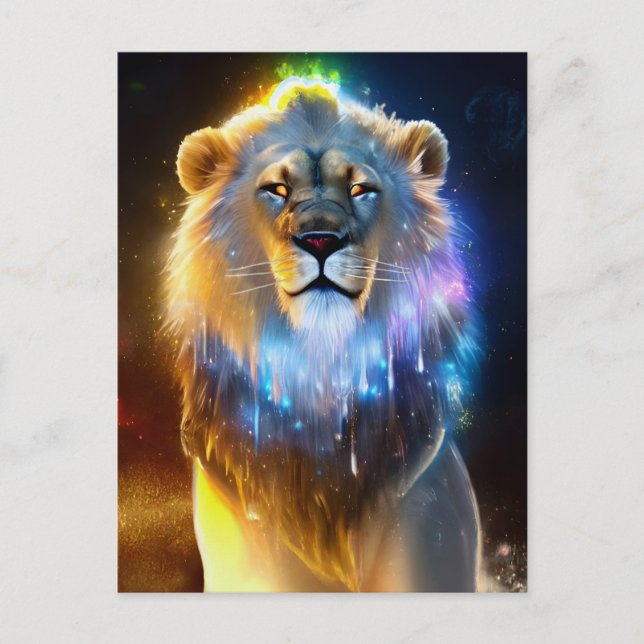 Cosmic Lion Postcard Postkarte (Vorderseite)