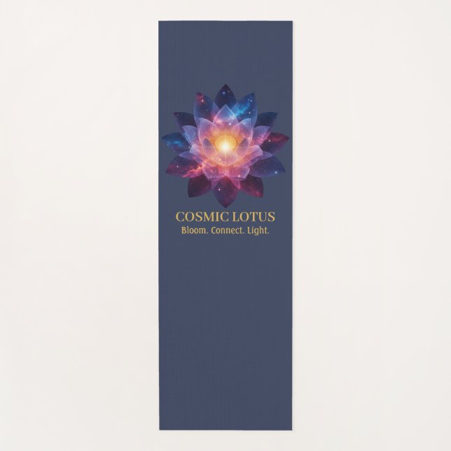 Cosmic Lotus Flower | Galaxy Bloom Energy Yogamatte (Vorderseite)