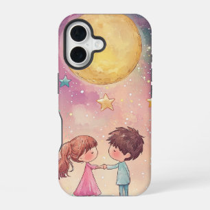 Cosmic Love: Anime Sternennacht-Handyhülle iPhone 16 Hülle